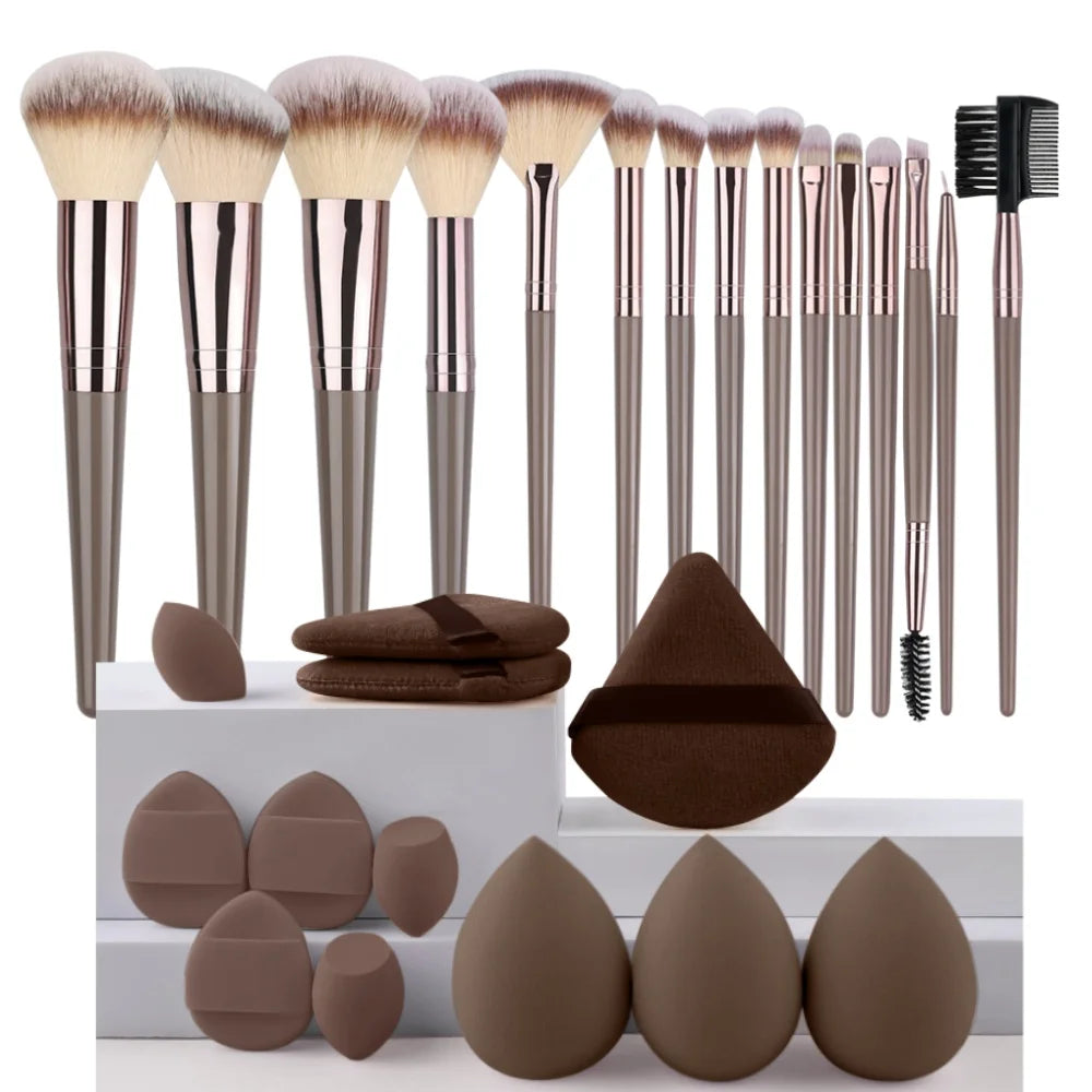 🎨 The Flawless Canvas: Premium Multi-Piece Cosmetic Brush & Kabuki Set