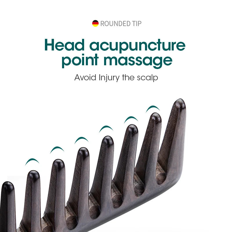 🌿 The Scalp Sanctuary: MR.GREEN Wide-Tooth Natural Wood Massage Comb