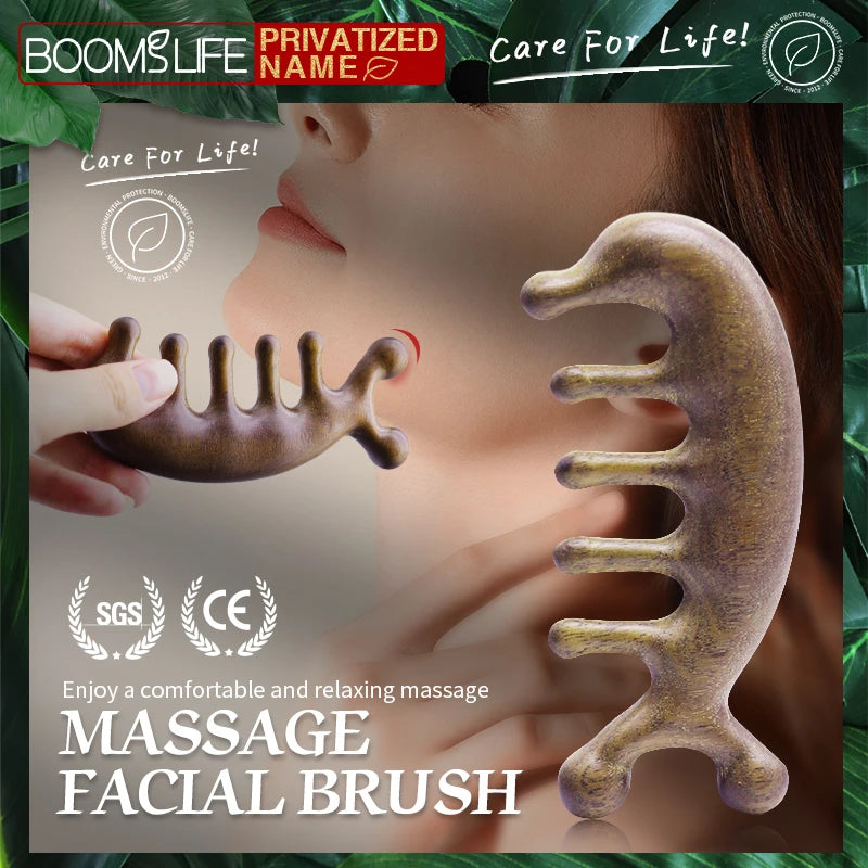 🌿 The Zen Sculptor: Sandalwood Facial & Nose Contouring Massager