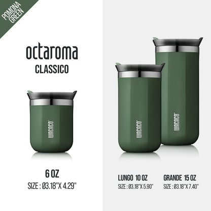 ☕ Vacuum Insulated Precision: The WACACO Octaroma Double-Wall Stainless Steel Coffee Mug