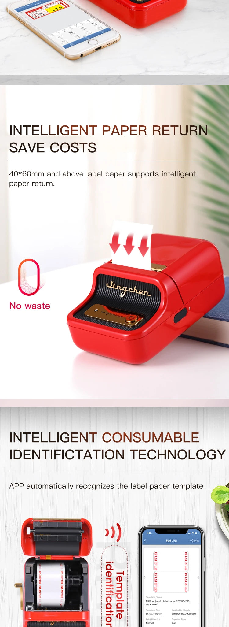 B21 Mini Portable Thermal Label Printer