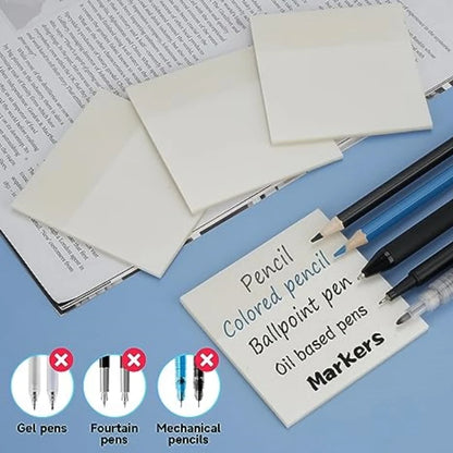 📝 The Ghost Note: Transparent & Waterproof PET Sticky Note Set