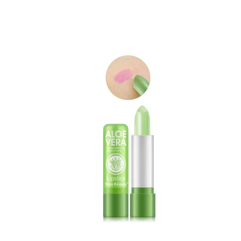 🌿 The Botanical Bloom: Aloe Vera Color-Changing Moisturizing Lipstick
