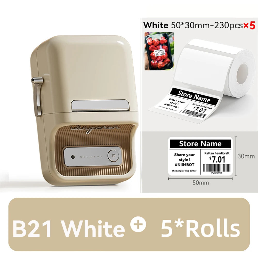 🏷️ The Vintage Organizer: NiiMbot B21 Wireless Thermal Label Maker