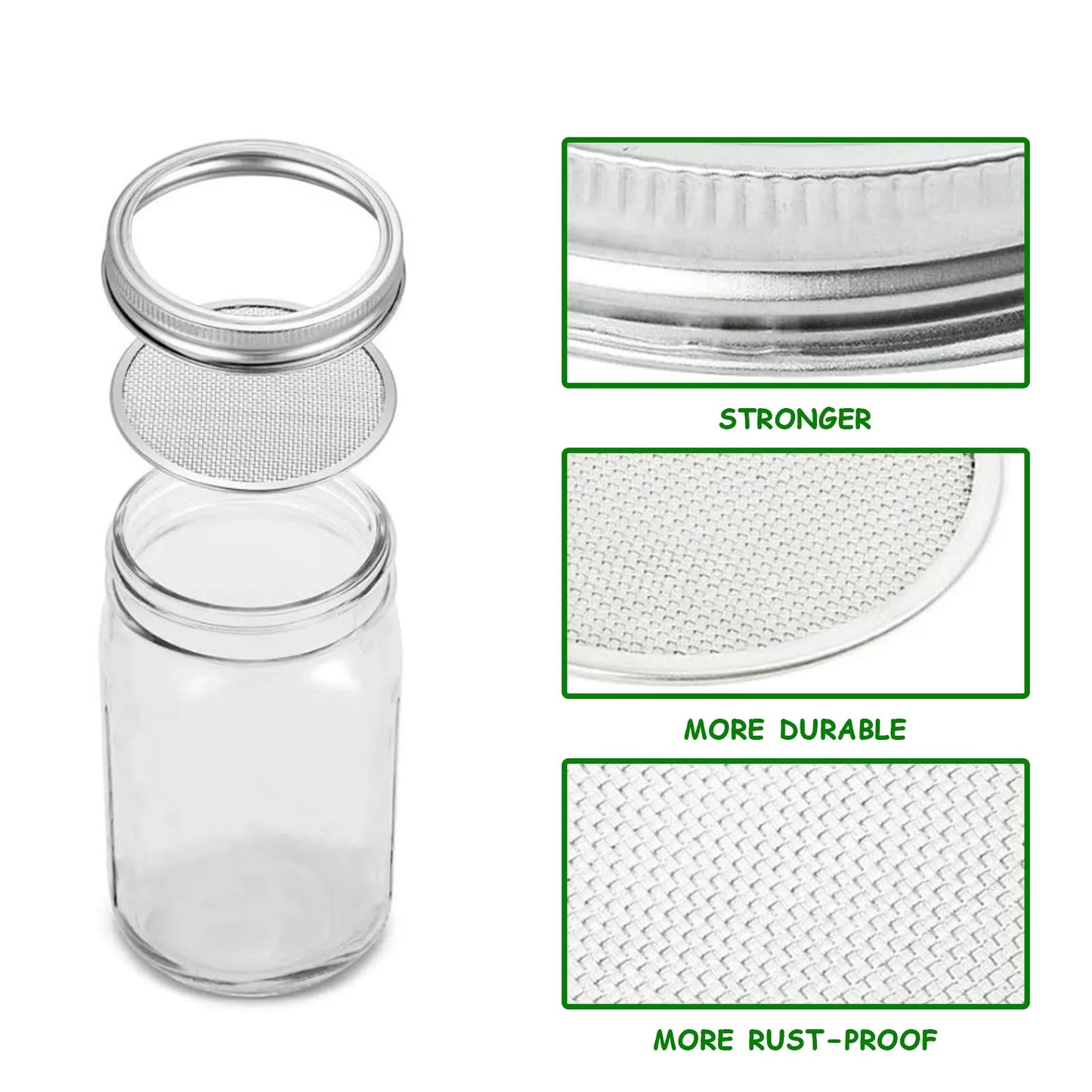 🌱 Harvest Health at Home: The Deluxe Glass Seed Sprouting Jar Kit