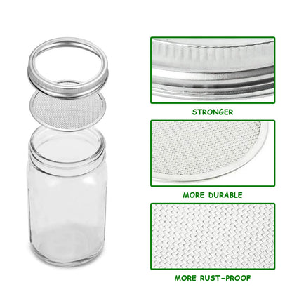 🌱 Harvest Health at Home: The Deluxe Glass Seed Sprouting Jar Kit