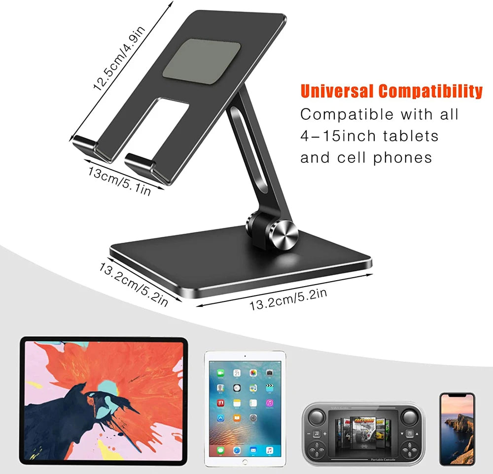 Aluminum Adjustable Foldable Tablet Stand Desk