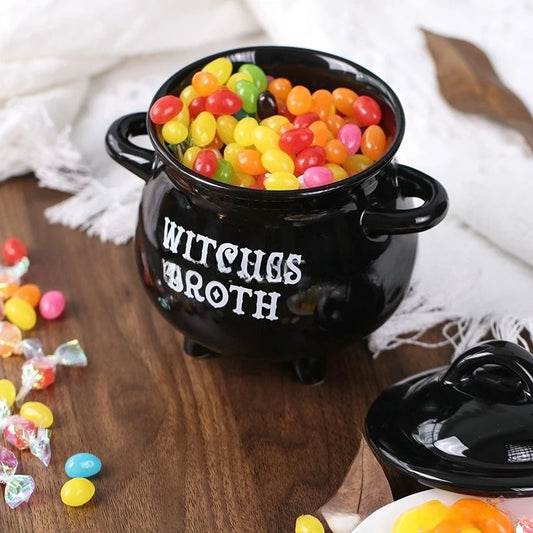 Halloween | Witches Brew Cauldron Mug with Lid – Magic Cookie & Sugar Jar
