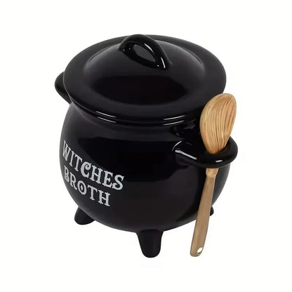 Halloween | Witches Brew Cauldron Mug with Lid – Magic Cookie & Sugar Jar