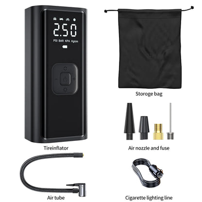 YIJU Rechargeable Car Air Pump – Digital Cordless Tire Inflator