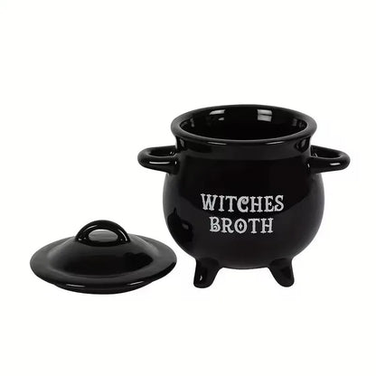 Halloween | Witches Brew Cauldron Mug with Lid – Magic Cookie & Sugar Jar
