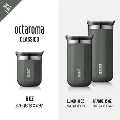 ☕ Vacuum Insulated Precision: The WACACO Octaroma Double-Wall Stainless Steel Coffee Mug
