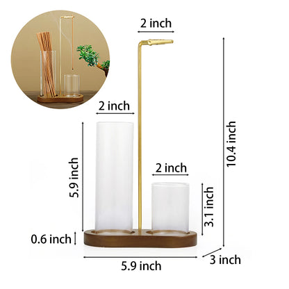 🧘‍♀️ Serenity Without the Mess: The 2-in-1 Anti-Ash Incense Holder & Glass Burner