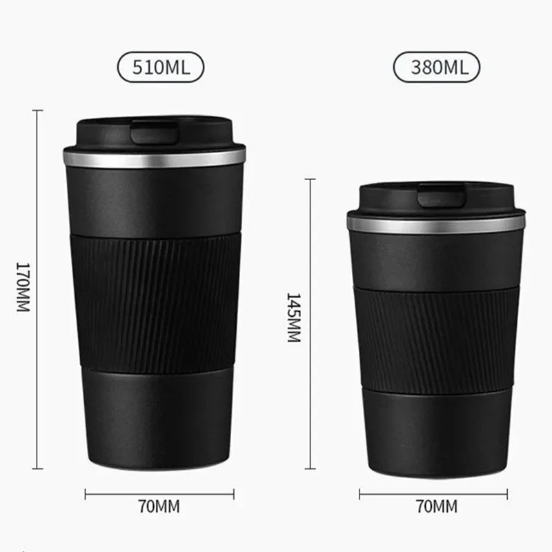 ☕ Brew-Ready Brilliance: The Non-Slip Stainless Steel Thermal Coffee Mug