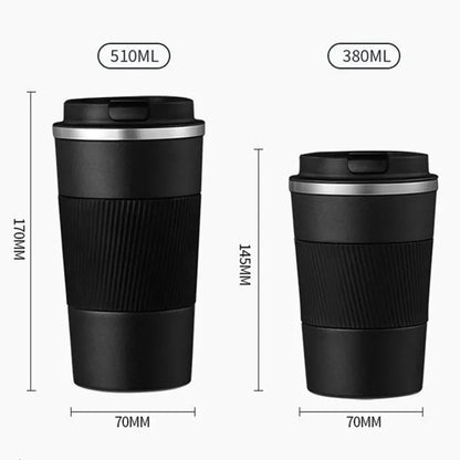☕ Brew-Ready Brilliance: The Non-Slip Stainless Steel Thermal Coffee Mug