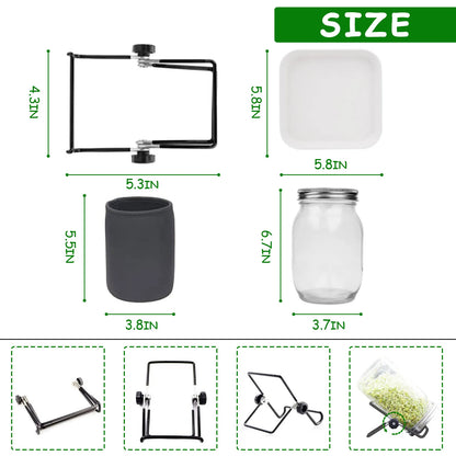 🌱 Harvest Health at Home: The Deluxe Glass Seed Sprouting Jar Kit