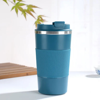 ☕ Brew-Ready Brilliance: The Non-Slip Stainless Steel Thermal Coffee Mug