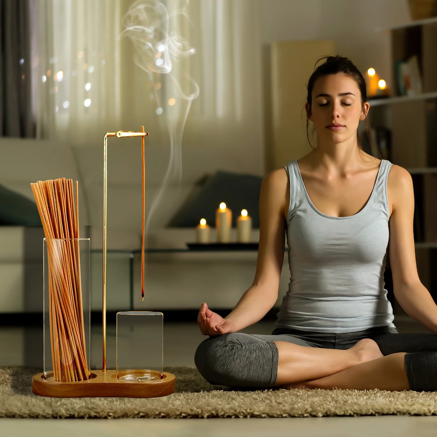 🧘‍♀️ Serenity Without the Mess: The 2-in-1 Anti-Ash Incense Holder & Glass Burner