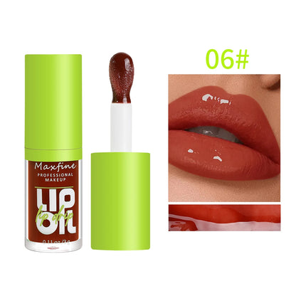 ✨ The Luminous Veil: 6-Tone Transparent Moisturizing Lip Gloss Oil