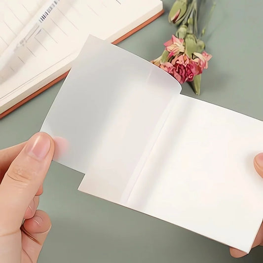📝 The Ghost Note: Transparent & Waterproof PET Sticky Note Set
