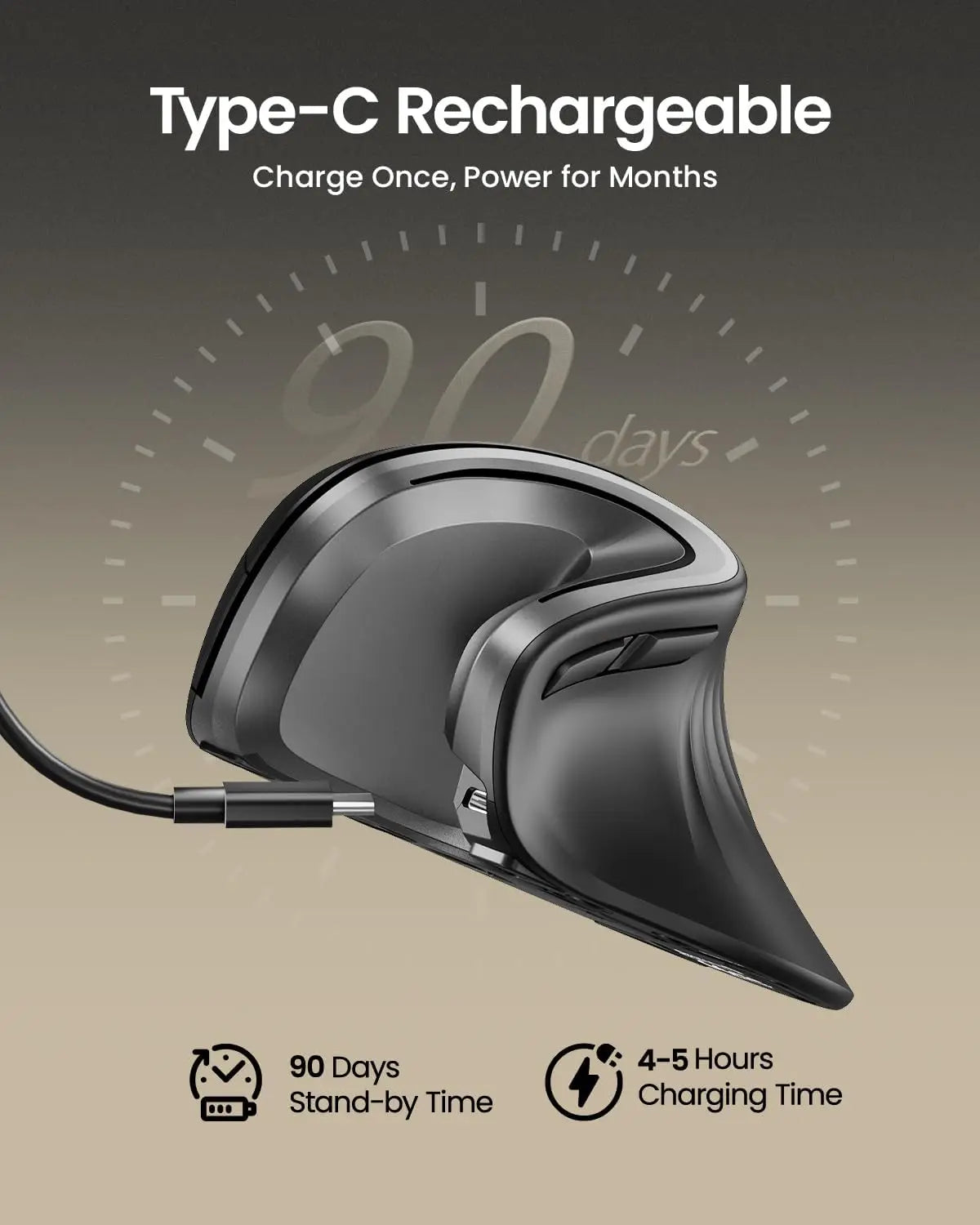 🖱️ The Natural Grip: ProtoArc EM11 NL Ergonomic Vertical Wireless Mouse