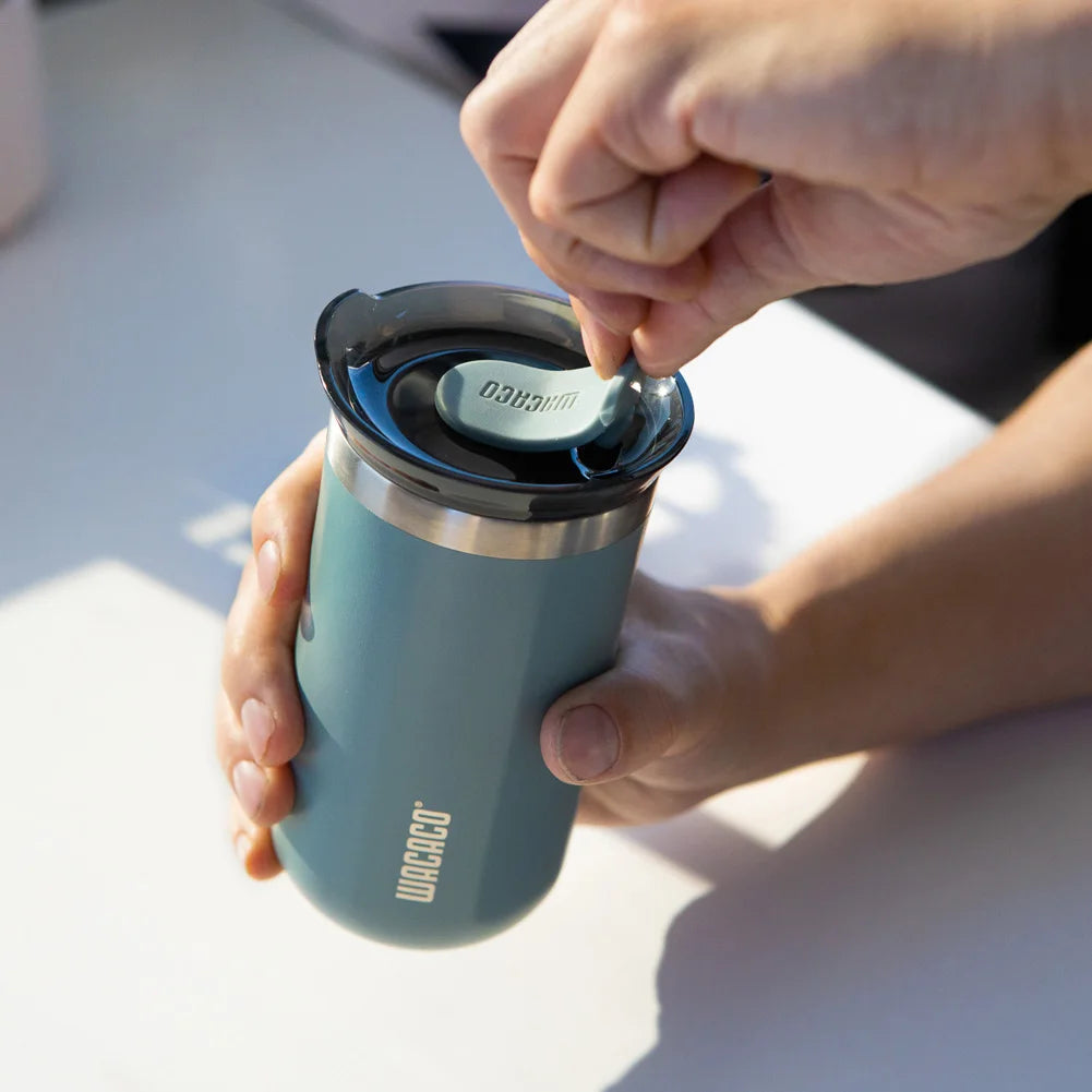 ☕ Vacuum Insulated Precision: The WACACO Octaroma Double-Wall Stainless Steel Coffee Mug