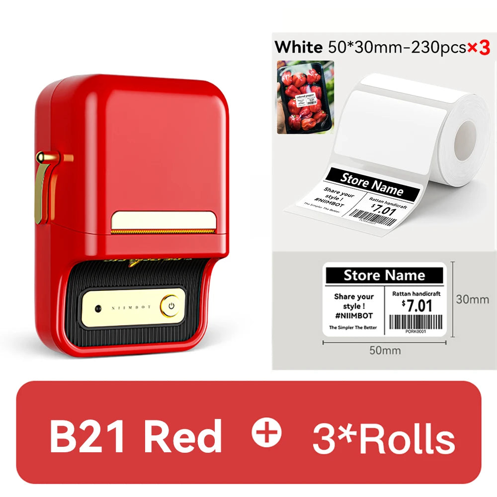 🏷️ The Vintage Organizer: NiiMbot B21 Wireless Thermal Label Maker