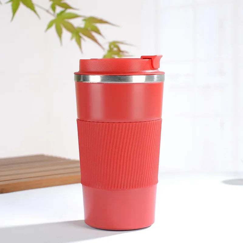 ☕ Brew-Ready Brilliance: The Non-Slip Stainless Steel Thermal Coffee Mug