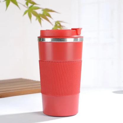 ☕ Brew-Ready Brilliance: The Non-Slip Stainless Steel Thermal Coffee Mug