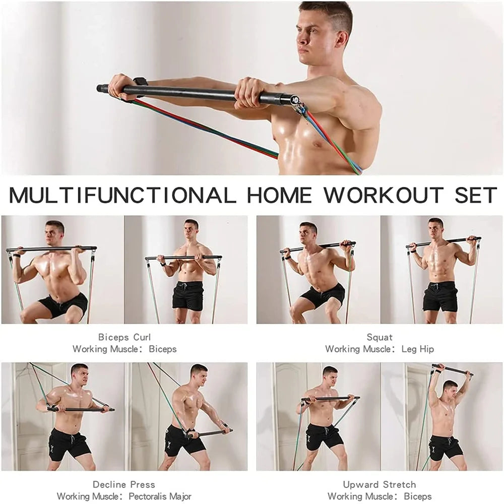 🍑 Sculpt Your Silhouette: The Fitness Booty Resistance Elastic Band & Harness Set