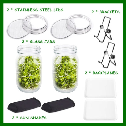 🌱 Harvest Health at Home: The Deluxe Glass Seed Sprouting Jar Kit