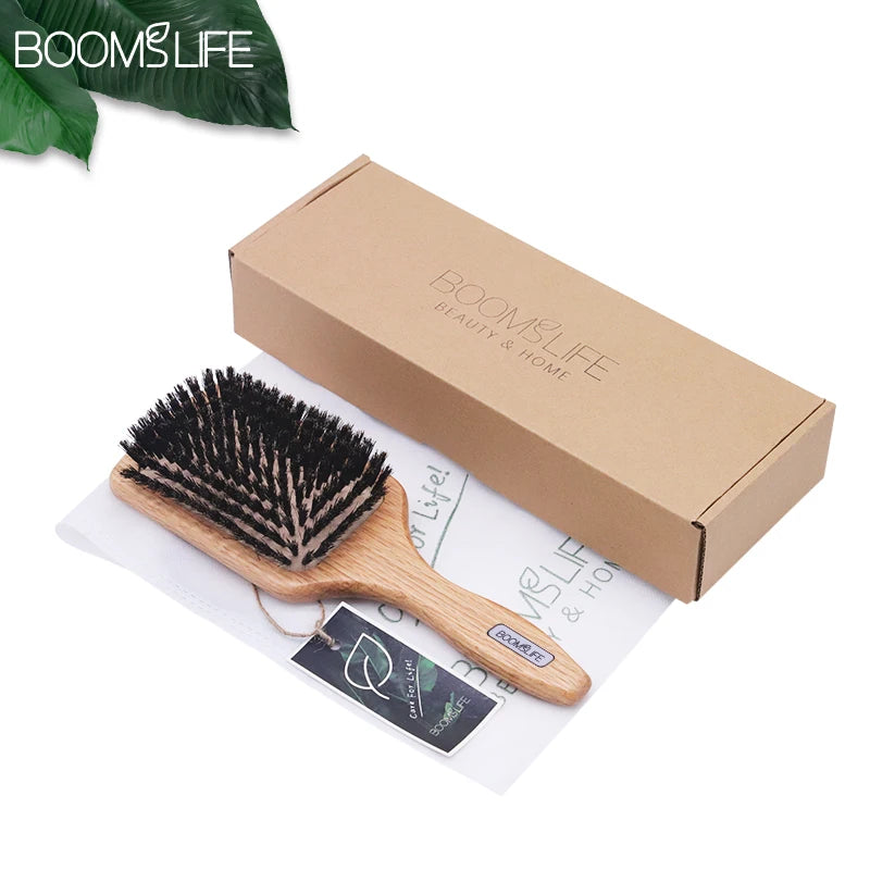 Boar Bristle Hair Brush for Hair Detangle