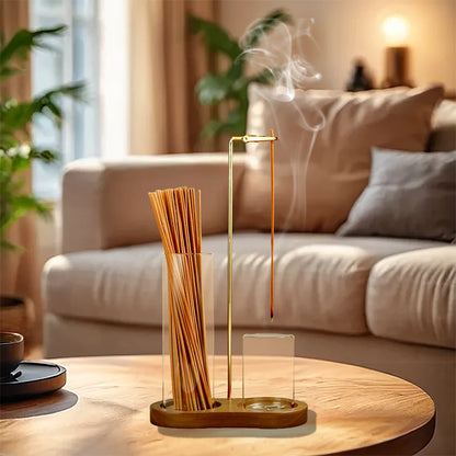 🧘‍♀️ Serenity Without the Mess: The 2-in-1 Anti-Ash Incense Holder & Glass Burner