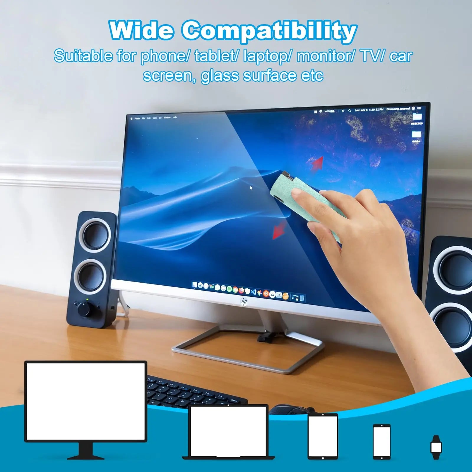 Microfiber Screen Cleaner Spray Bottle Set Mobile Phone Ipad Computer Microfiber Cloth Wipe Iphone Cleaning Glasses Wipes