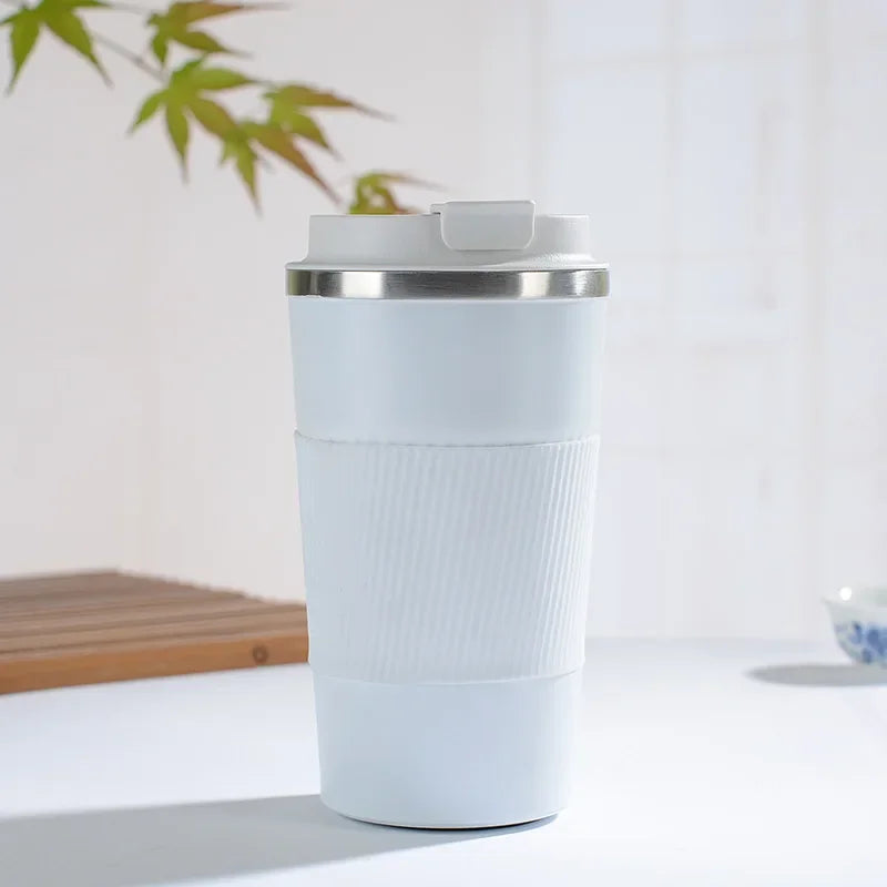 ☕ Brew-Ready Brilliance: The Non-Slip Stainless Steel Thermal Coffee Mug