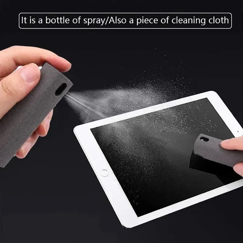 Microfiber Screen Cleaner Spray Bottle Set Mobile Phone Ipad Computer Microfiber Cloth Wipe Iphone Cleaning Glasses Wipes