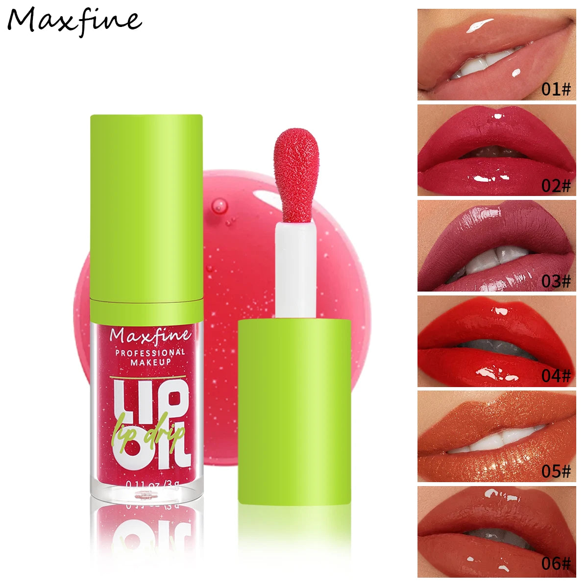 ✨ The Luminous Veil: 6-Tone Transparent Moisturizing Lip Gloss Oil
