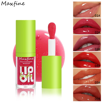 ✨ The Luminous Veil: 6-Tone Transparent Moisturizing Lip Gloss Oil