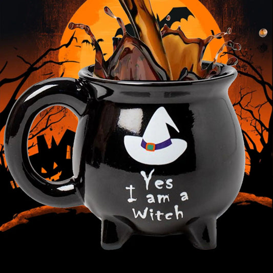 Halloween | Cauldron Mug – “Yes, I Am a Witch” Halloween Brew Cup