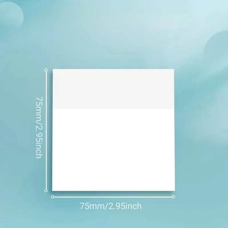 📝 The Ghost Note: Transparent & Waterproof PET Sticky Note Set