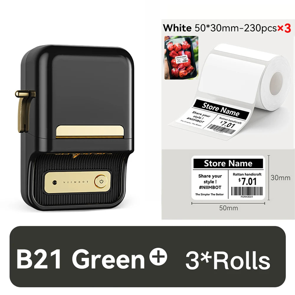 🏷️ The Vintage Organizer: NiiMbot B21 Wireless Thermal Label Maker