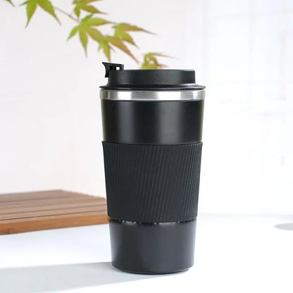 ☕ Brew-Ready Brilliance: The Non-Slip Stainless Steel Thermal Coffee Mug