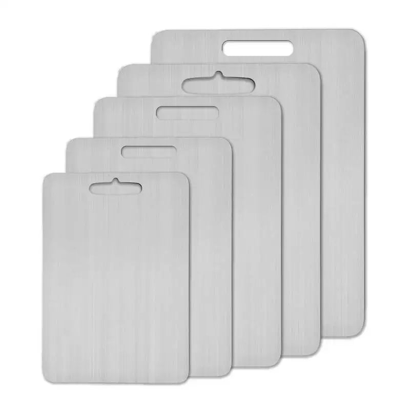 🔪 The Forever Board: Titanium & 304 Stainless Steel Double-Sided Cutting Surface