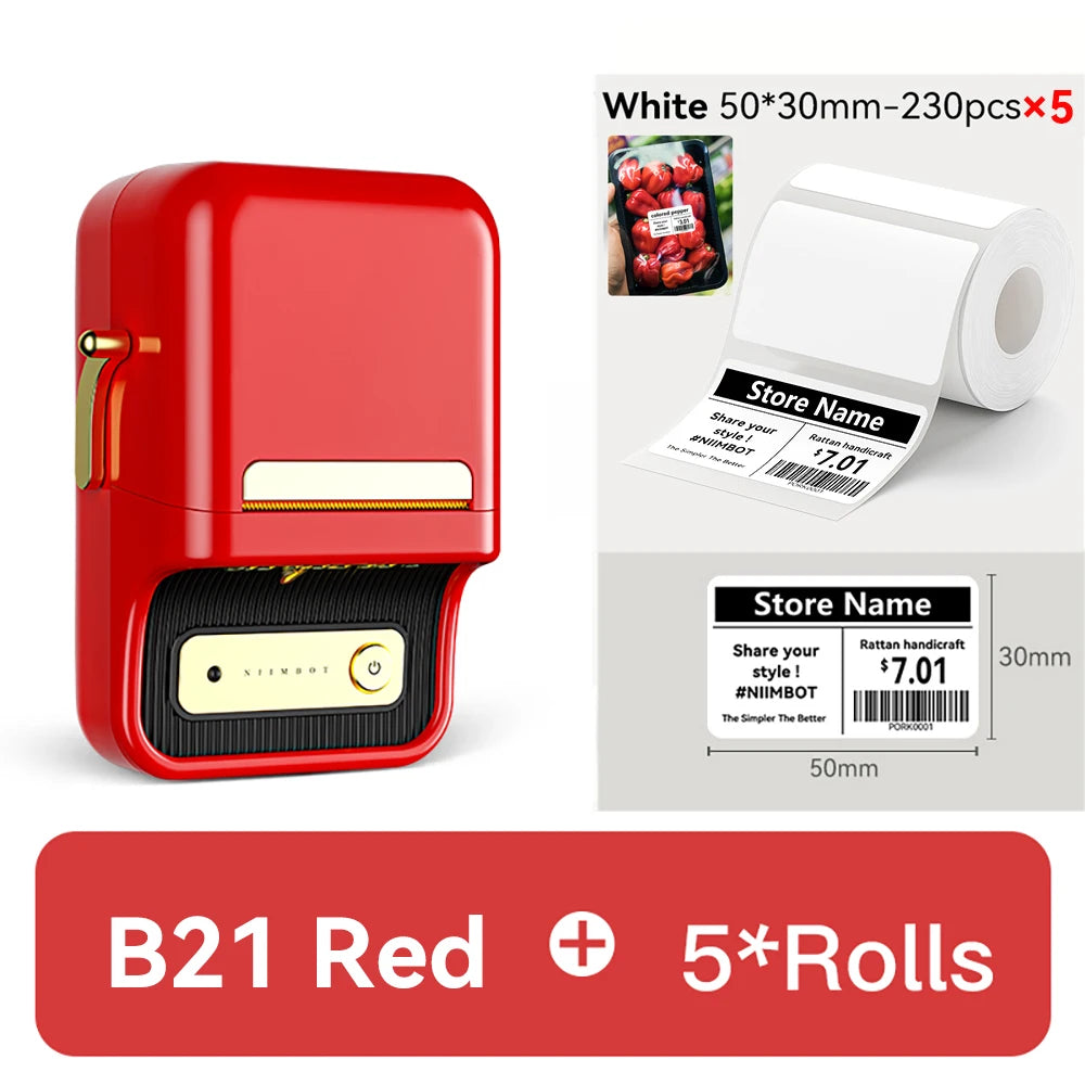 🏷️ The Vintage Organizer: NiiMbot B21 Wireless Thermal Label Maker