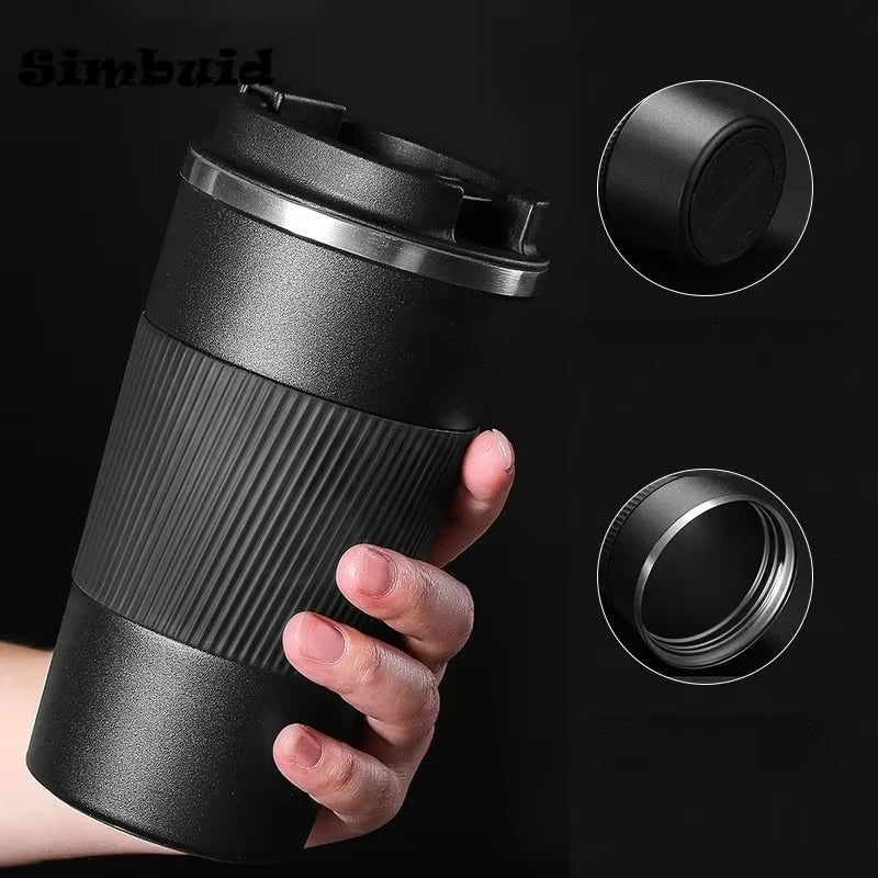 ☕ Brew-Ready Brilliance: The Non-Slip Stainless Steel Thermal Coffee Mug