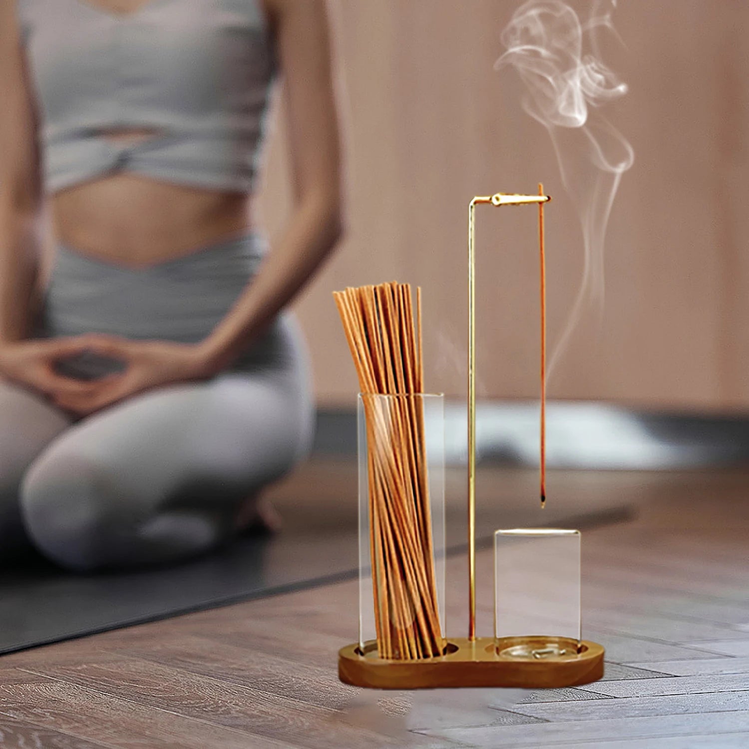 🧘‍♀️ Serenity Without the Mess: The 2-in-1 Anti-Ash Incense Holder & Glass Burner