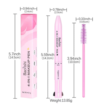 🖋️ The Swiss Army Pen of Beauty: 4-in-1 Multi-Functional Cosmetic Pencil