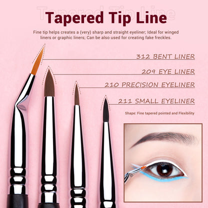 11‑Piece Professional Eyeliner Brush Set