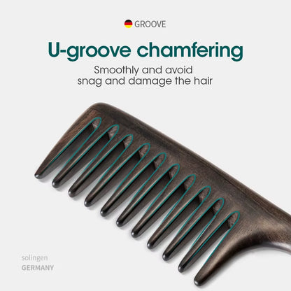 MR.GREEN Natural Wood Wide-Tooth Comb – Gentle Care for Healthy Hair