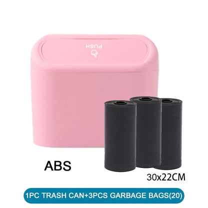 Car Trash Can (With Lid) Contains 60 (300) Garbage Bags